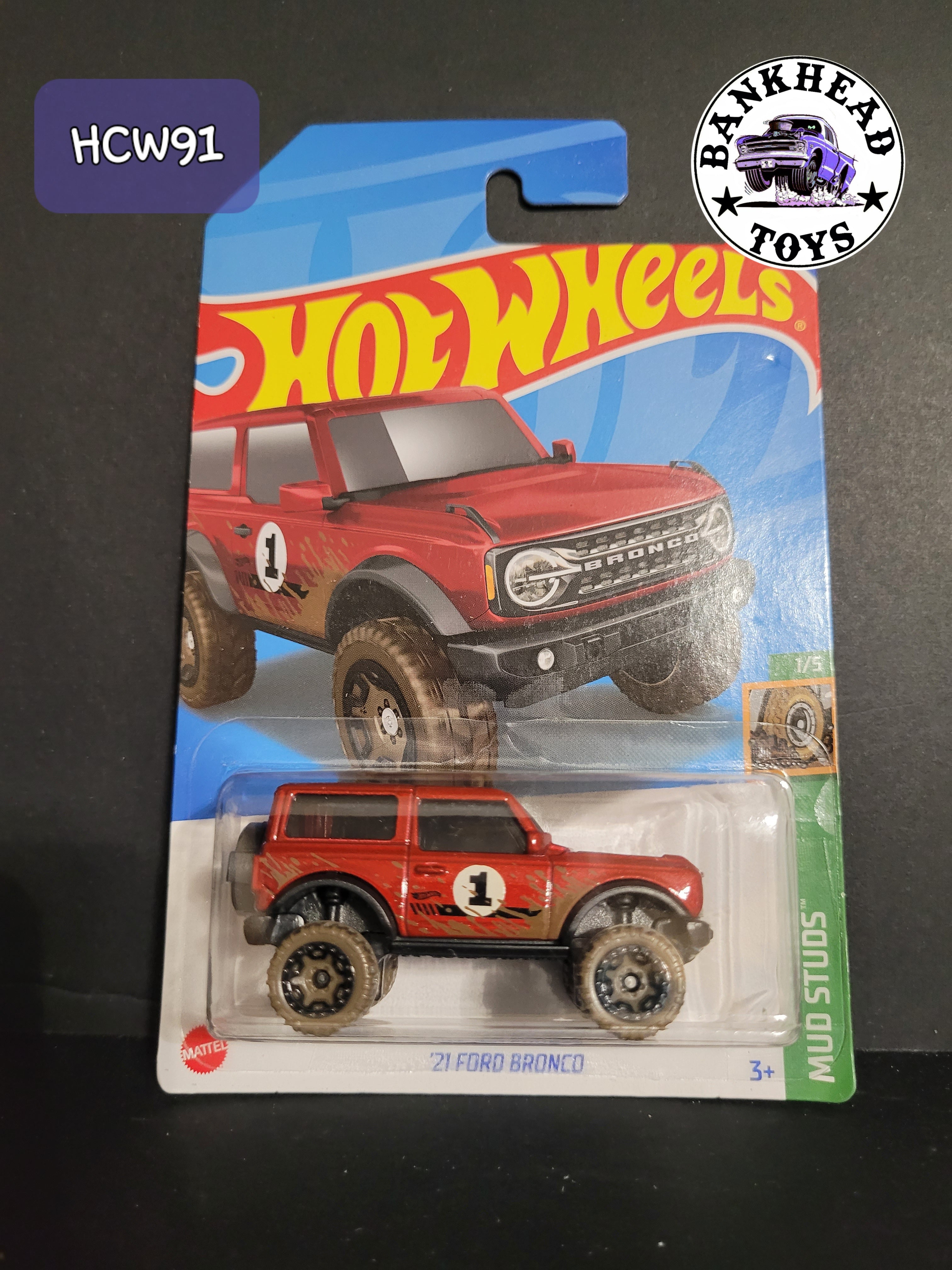 21 FORD BRONCO METAL FLAKE RED HCW91