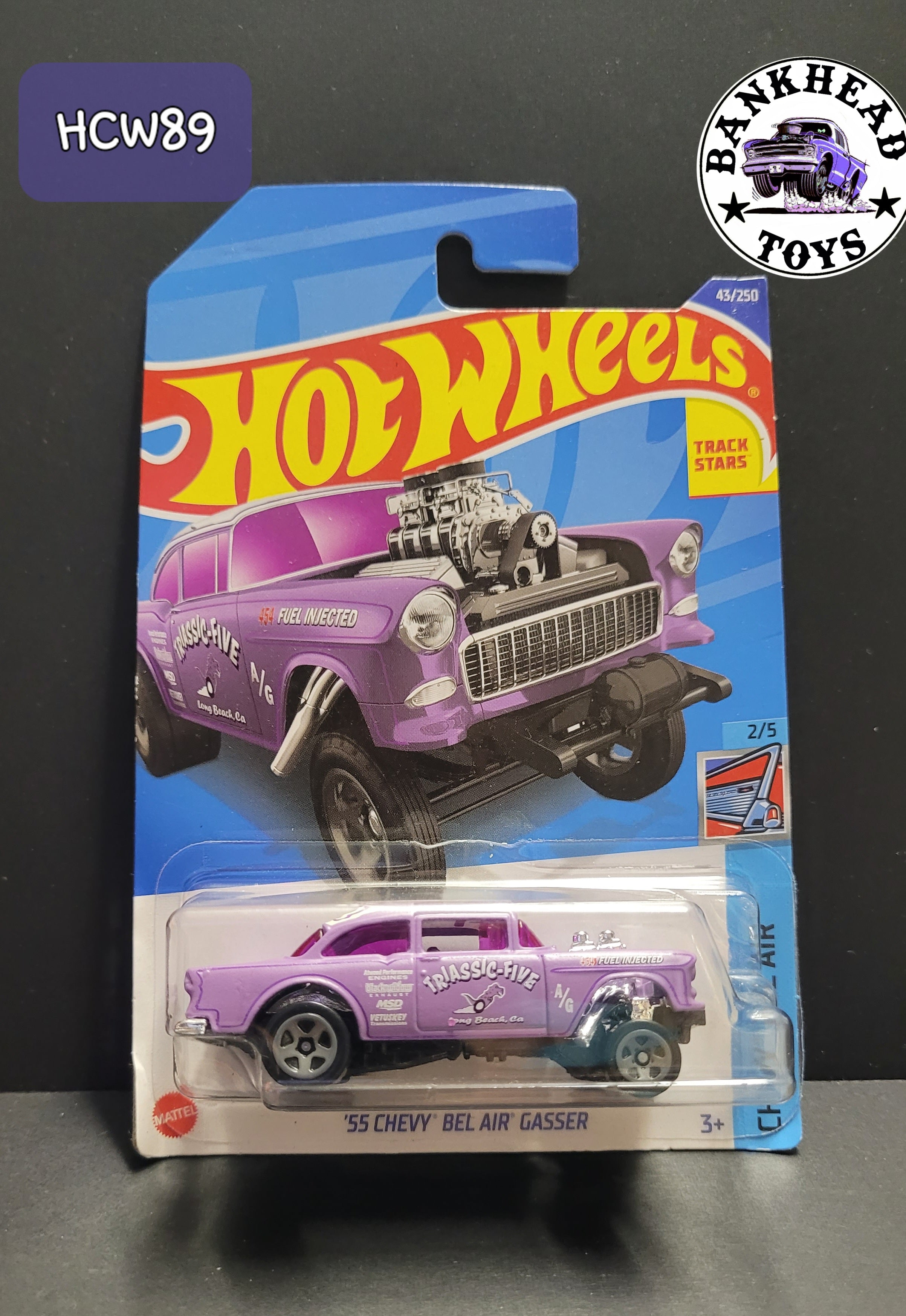 55 CHEVY BEL AIR GASSER PURPLE HCW89