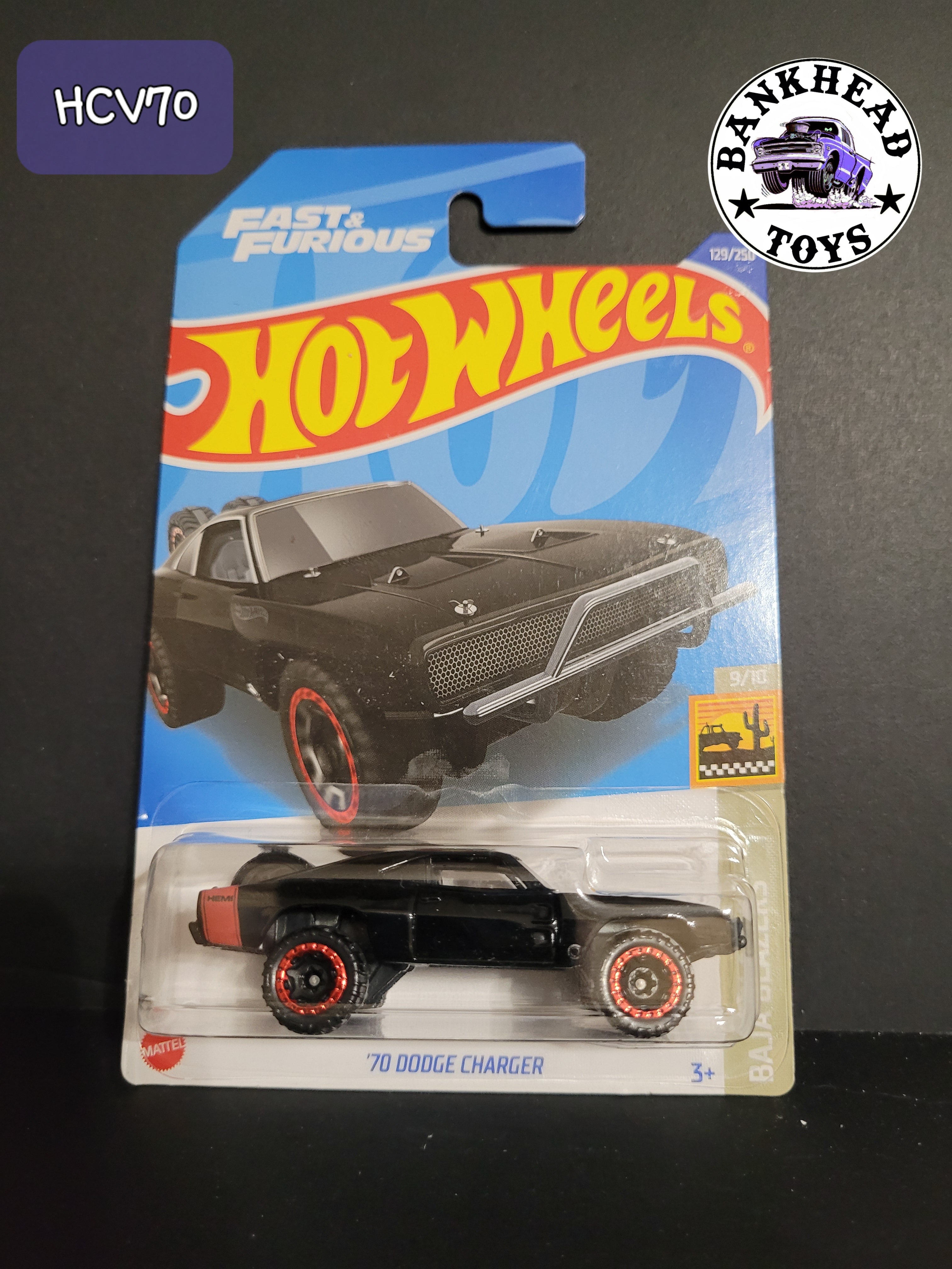 70 DODGE CHARGER BLACK HCV70